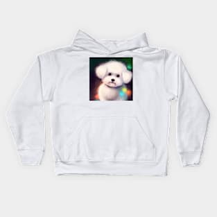 Cute Bichon Frisé Drawing Kids Hoodie